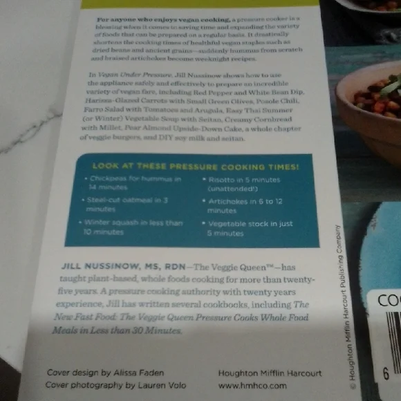 Vegan Under Pressure Cookbook by - Blue Cover - Picture 3 of 3